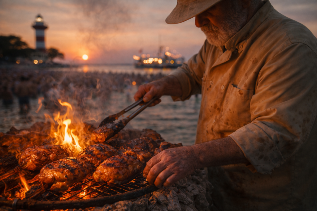 Phil McCockin grills honey-lime surfside cock