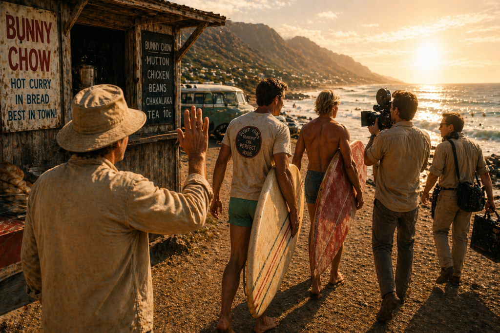 phil mccockin waves goodbye to bruce brown and the endless summer crew