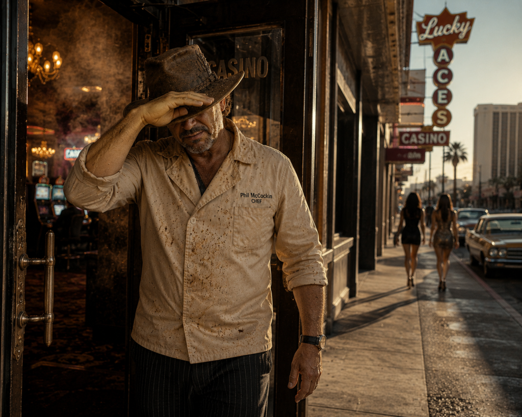 Phil McCockin exits a casino