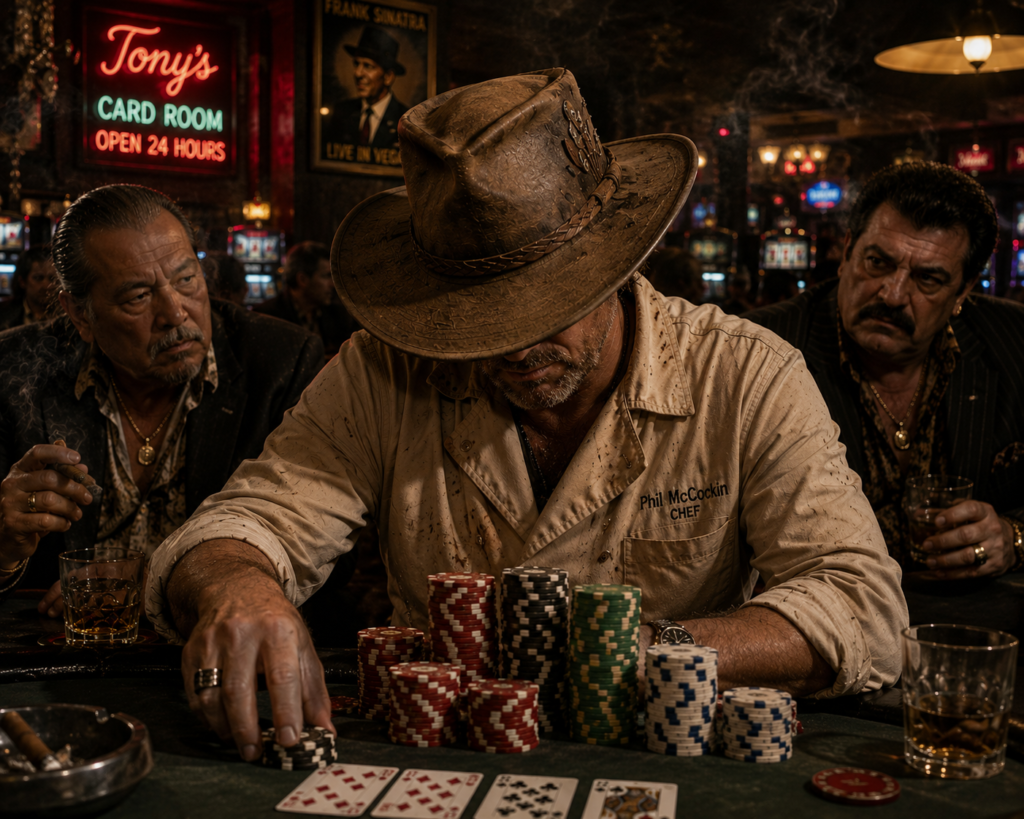 Phil McCockin winning at cards