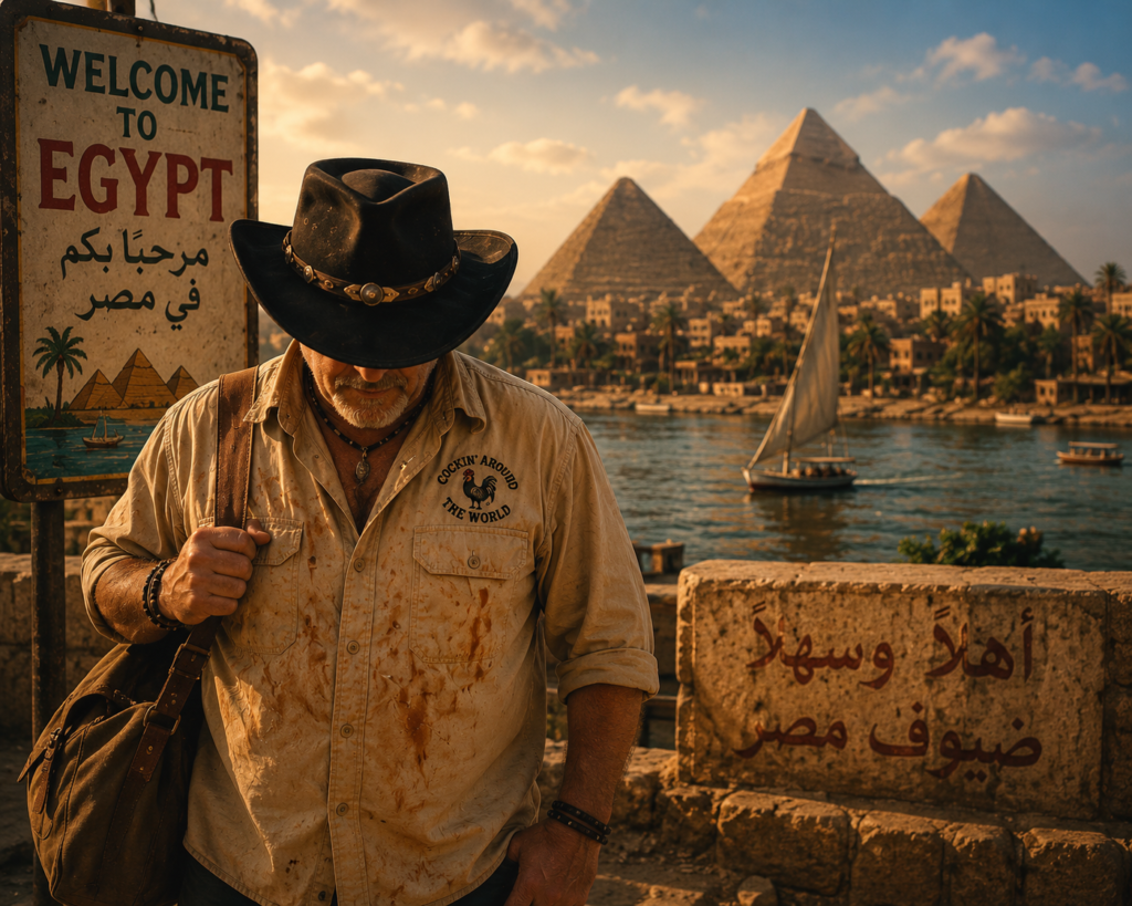 phil mccockin arrives in egypt