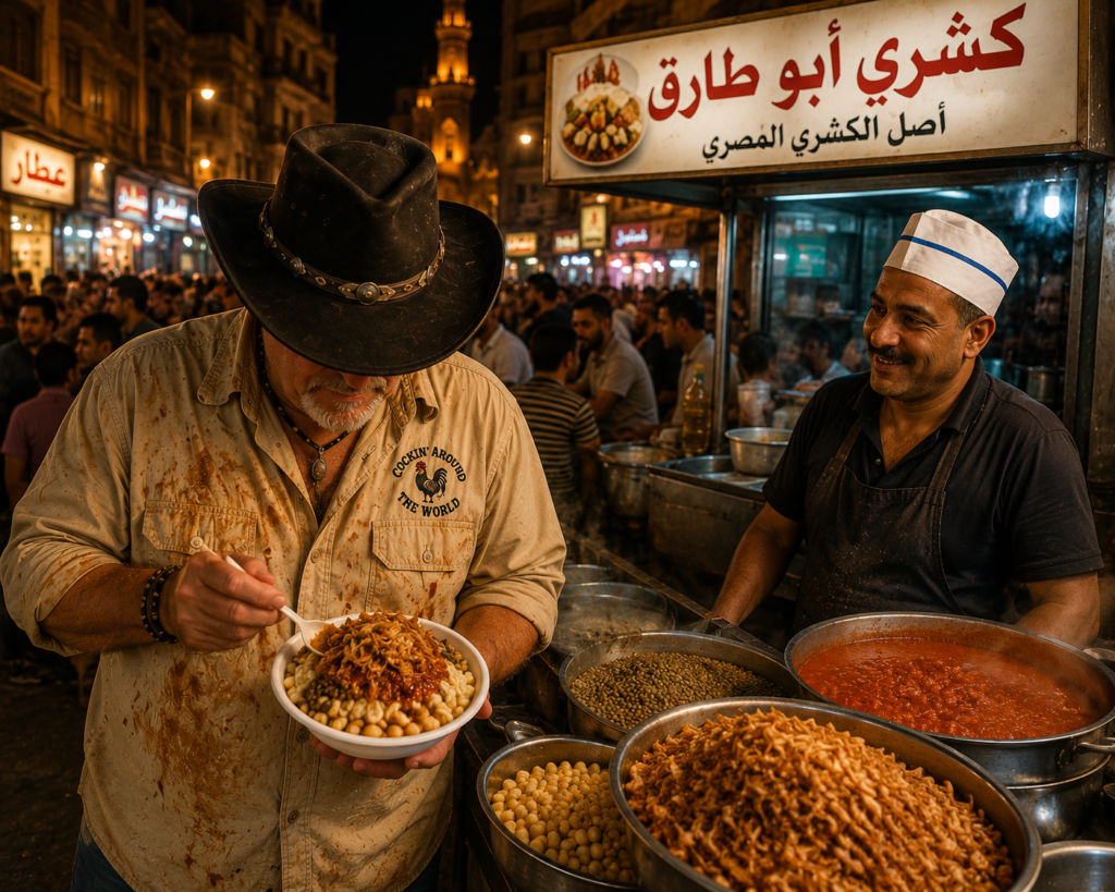 phil mccockin tastes egyptian koshari