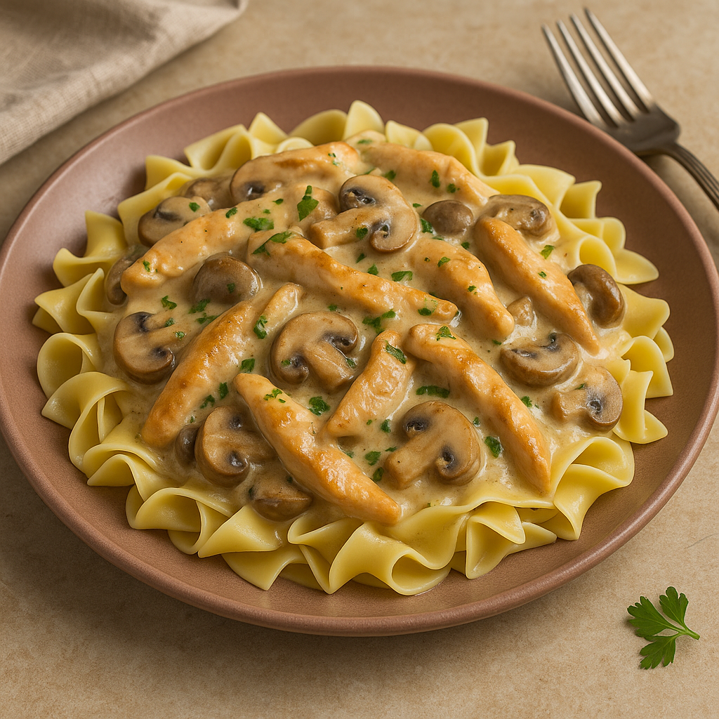 Creamy Chicken Stroganoff